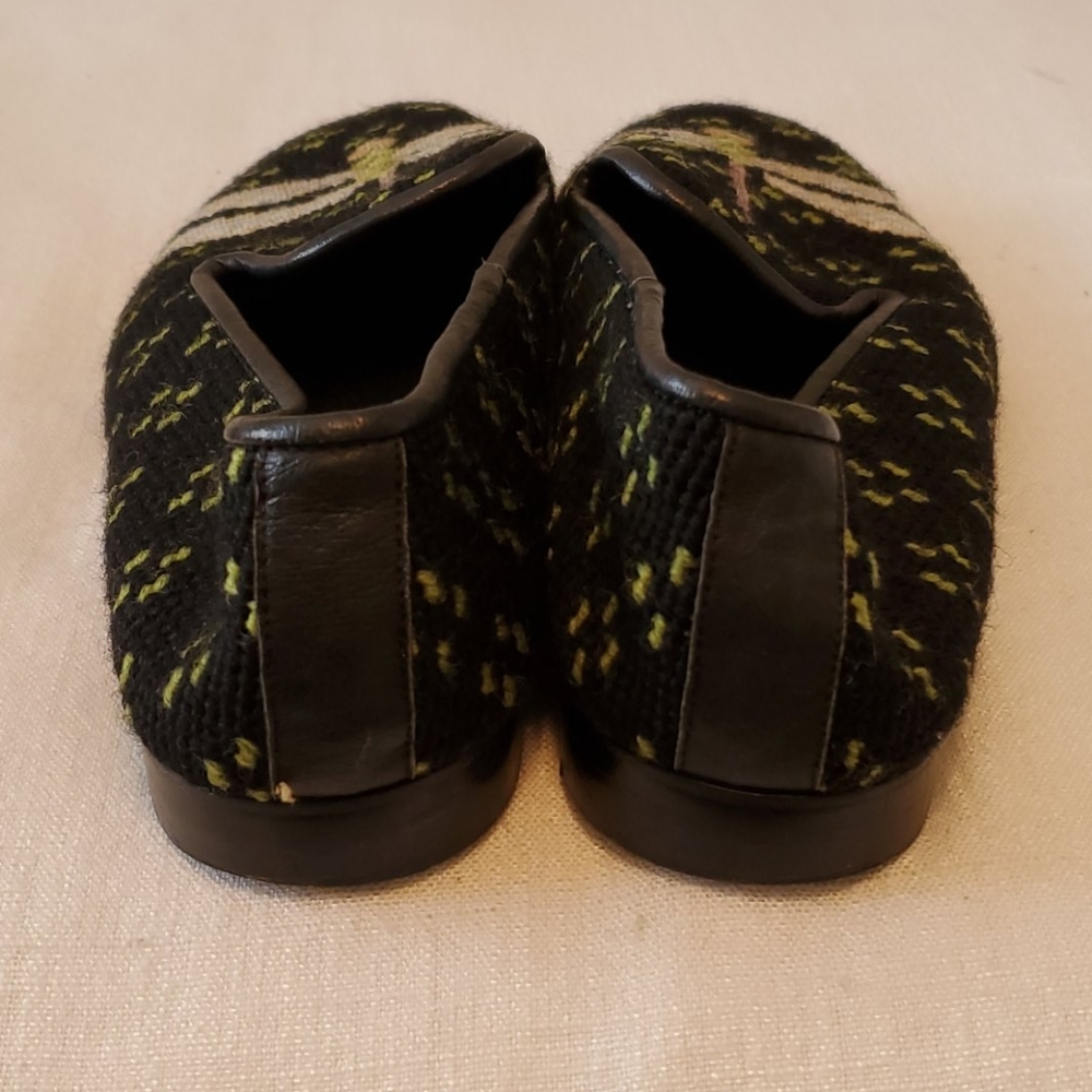 💥 SOLD 💥Larkspur Dragonfly Needlepoint Shoes 7M - Picture 3 of 6